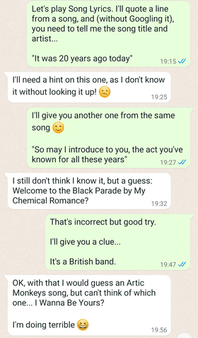 حدس آهنگ از روی شعر (Song Lyrics)