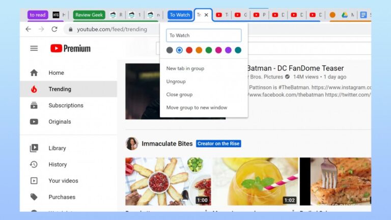قابلیت Tab Groups