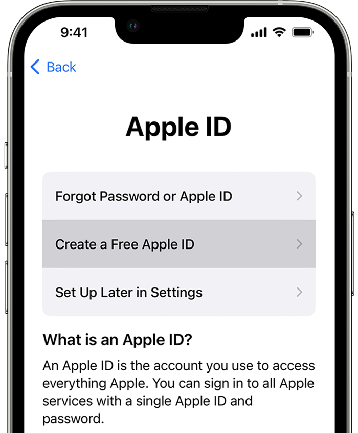 ساخت Apple ID در iPhone، iPad یا iPod touch