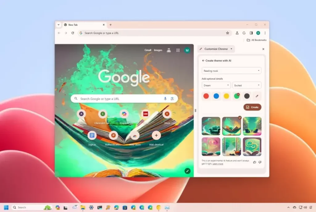 نحوه ایجاد تم Chrome با هوش مصنوعی در ویندوز 11