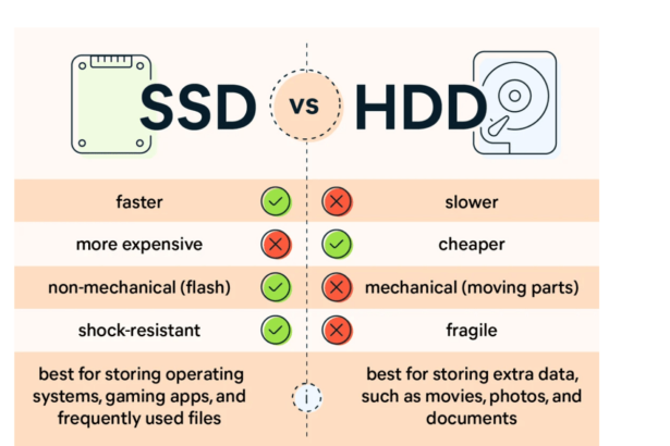 7 تفاوت کلیدی بین HDD و SSD