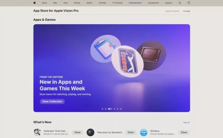 نسخه وب اپ استور اپل ویژن پرو در دسترس کاربران قرار گرفت
