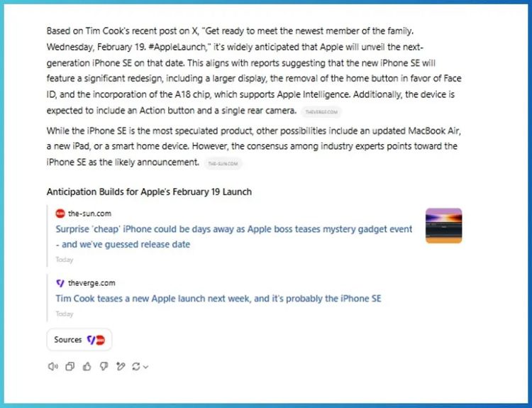 رویداد ۱۹ فوریه اپل: چتباتها چه پیشبینیهایی دارند؟ 1 رویداد ۱۹ فوریه اپل: چتباتها چه پیشبینیهایی دارند؟