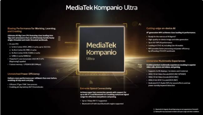 مدیاتک تراشه Kompanio Ultra را برای کرومبوکهای پرچمدار معرفی کرد 1 مدیاتک تراشه Kompanio Ultra را برای کرومبوکهای پرچمدار معرفی کرد