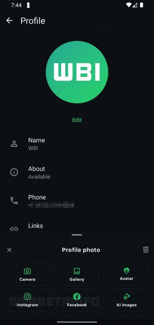 قابلیت جدید واتس‌اپ: همگام‌سازی مستقیم عکس پروفایل با فیسبوک و اینستاگرام