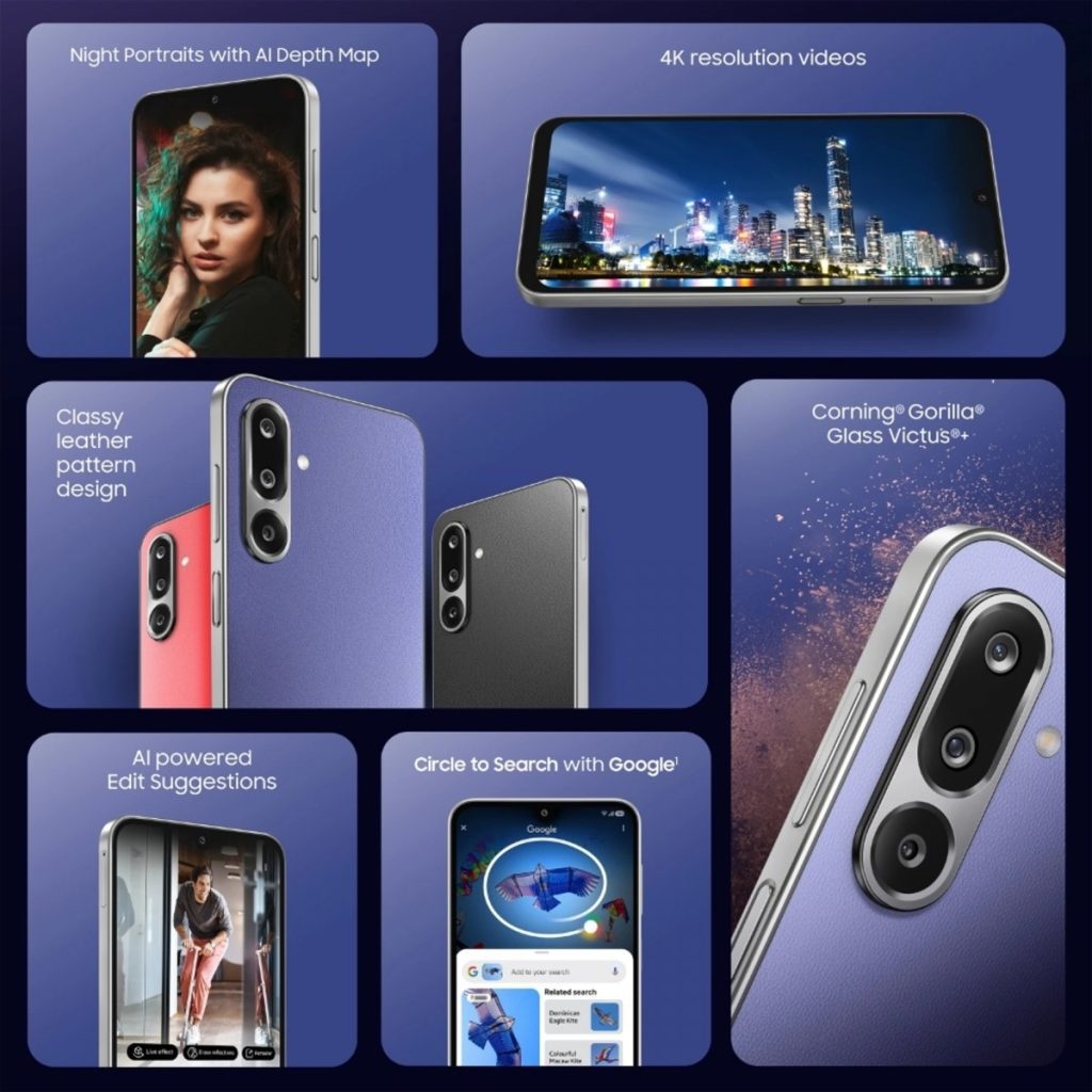 گلکسی F36 5G سامسونگ با ویژگی‌های هوش مصنوعی در هند رونمایی شد