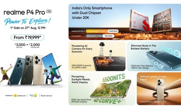 معرفی Realme P4 و P4 Pro؛ باتری ۷۰۰۰ میلی‌آمپری و شارژ فوق‌سریع
