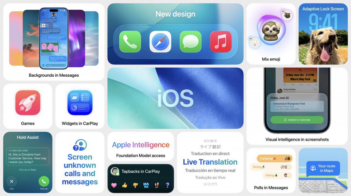 اپل iOS 26 را معرفی کرد؛ طراحی تازه و قابلیت‌های انقلابی در راه آیفون‌ها
