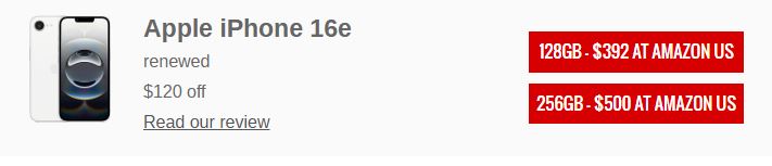 راهنمای خرید آیفون در بلک فرایدی: از آیفون ۱۵ تا ۱۶e ریفربیشد 4 dd 6