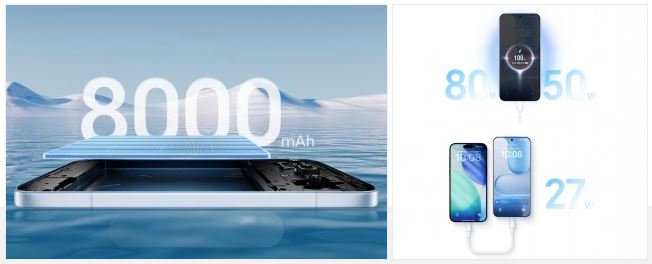 آنر از سری Honor 500 رونمایی کرد؛ باتری ۸۰۰۰ میلیآمپری و طراحی آشنا 4 باتری؛ نقطه قوت اصلی و حیرتانگیز