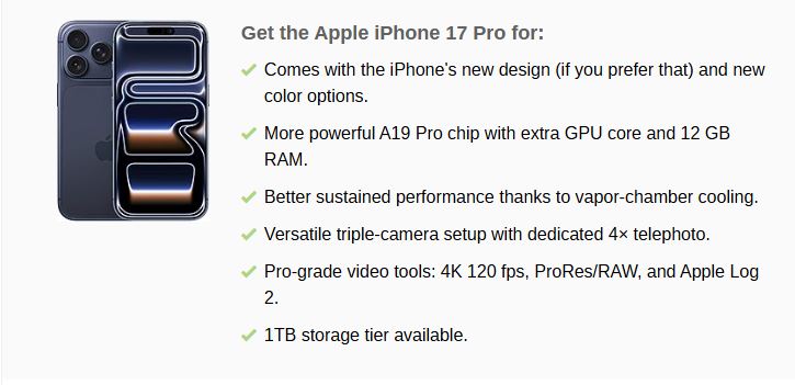مقایسه سریع مشخصات کلیدی
