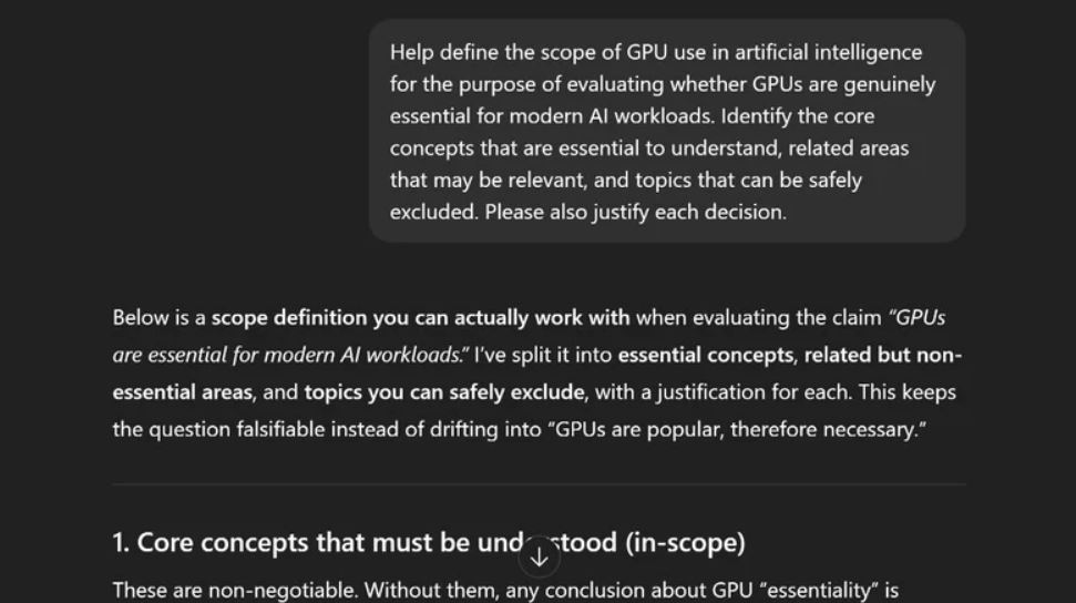 ۲. پیش از پراکندگی پژوهش، دامنه را با پرامپت مشخص کنید