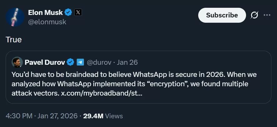 ۲۰ روز بدون اینترنت: مهمترین اخبار دنیای فناوری که از دست دادیم 4 حاشیههای امنیت واتساپ