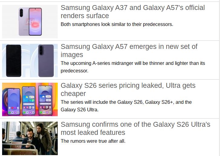 میان‌رده‌های جدید سامسونگ در یک قدمی بازار