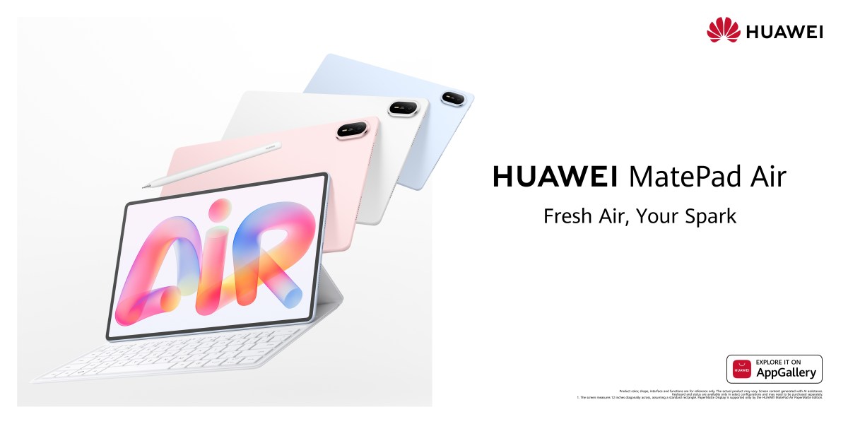 هواوی MatePad Air با طراحی بازنگری‌شده و رنگ‌بندی تازه معرفی می‌شود