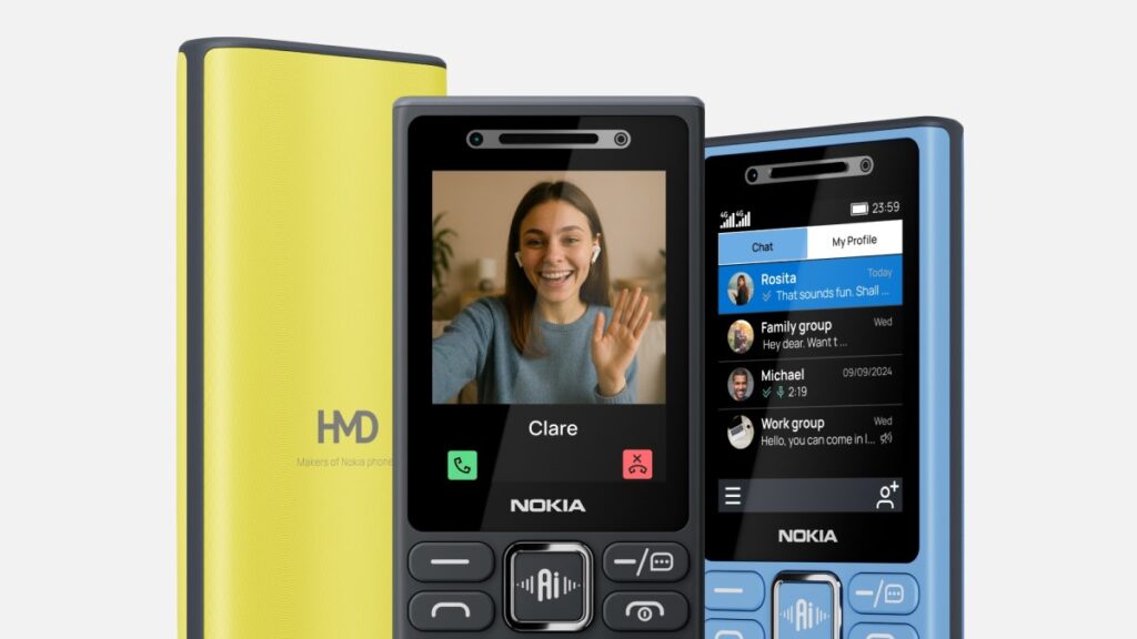 HMD از چهار گوشی دکمهای جدید نوکیا با دستیار هوش مصنوعی رونمایی کرد 1 نوکیا هم به هوش مصنوعی مجهز شد؛ HMD چهار گوشی ساده جدید معرفی کرد