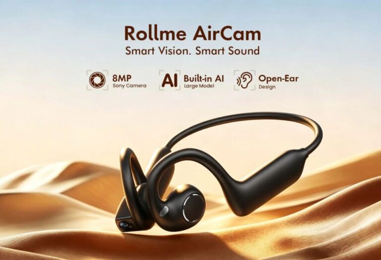 هدست عجیب Rollme AirCam از راه رسید؛ فیلم&zwnj;برداری بدون دست با دوربین و ترجمه هوشمند