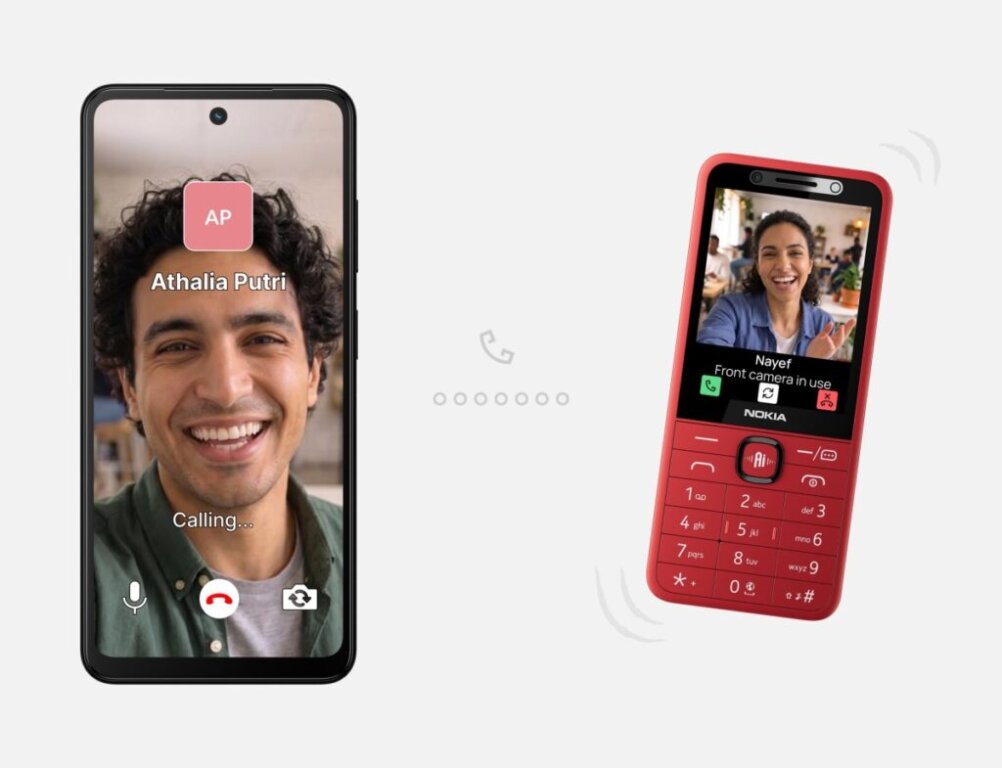 HMD از چهار گوشی دکمهای جدید نوکیا با دستیار هوش مصنوعی رونمایی کرد 3 تماس تصویری و نمایشگر