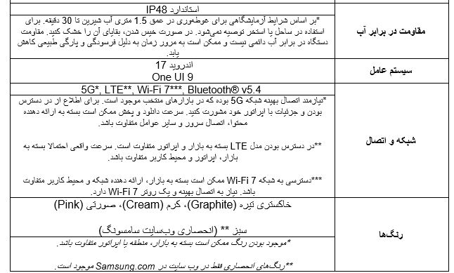 جدول مقایسه مشخصات Galaxy Z Fold8 Ultra، Fold8 و Flip8