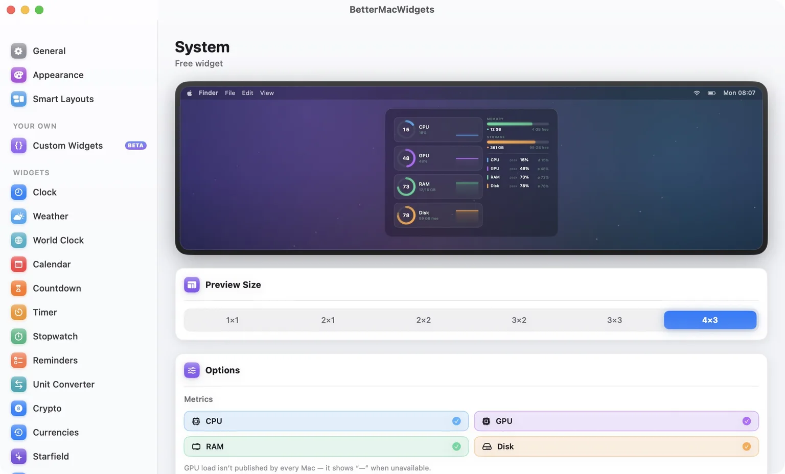 تحول ویجتهای macOS با BetterMacWidgets؛ تجربهای جدید برای دسکتاپ مک 1 تنوع ویجتها و شبکهبندی هوشمند دسکتاپ