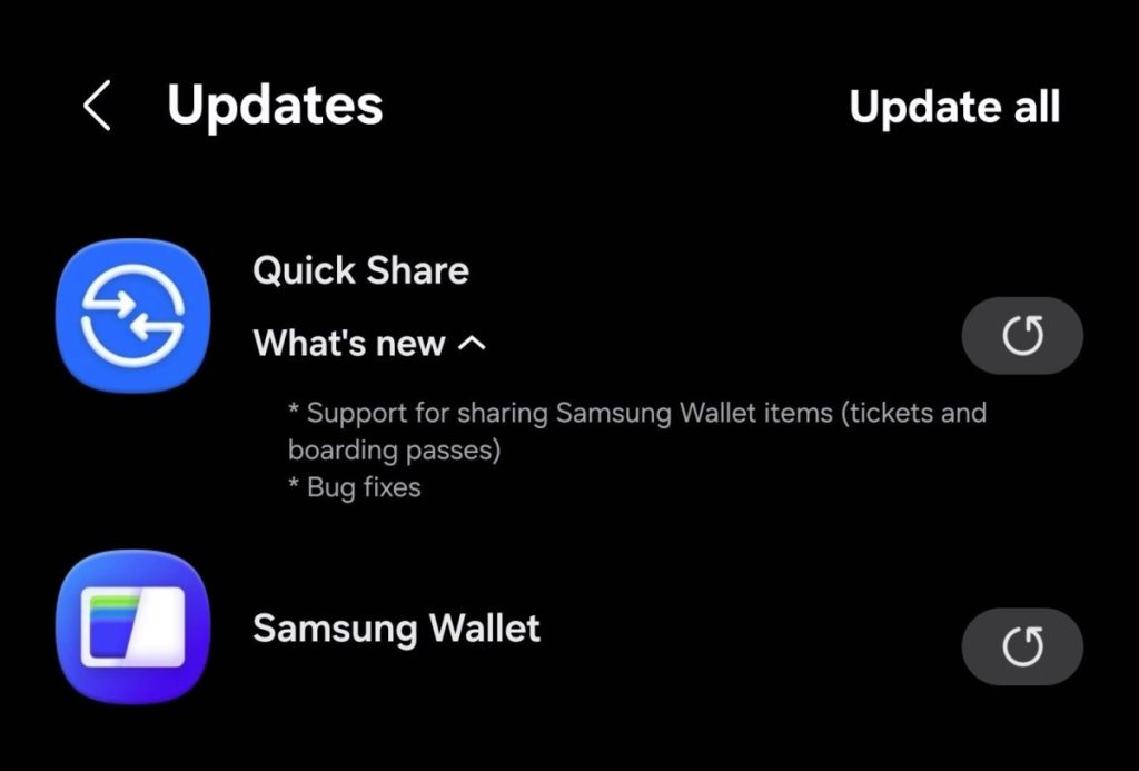 سامسونگ Quick Share را کاربردیتر کرد؛ اشتراکگذاری کارت و بلیط از طریق Samsung Wallet