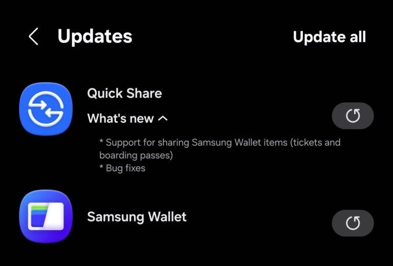 سامسونگ Quick Share را کاربردیتر کرد؛ اشتراکگذاری کارت و بلیط از طریق Samsung Wallet