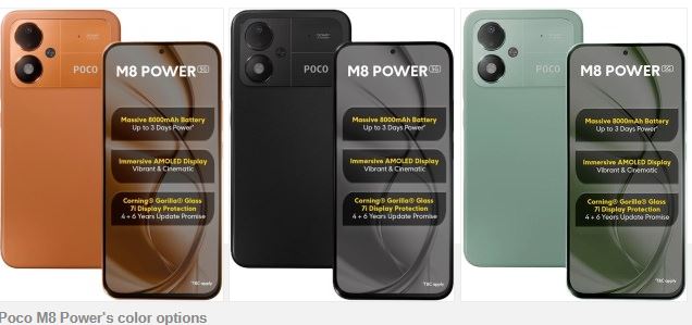 پوکو M8 Power معرفی شد؛ باتری ۸,۰۰۰ میلیآمپرساعتی و نمایشگر ۱۲۰ هرتزی AMOLED در یک گوشی اقتصادی 5 دوربین