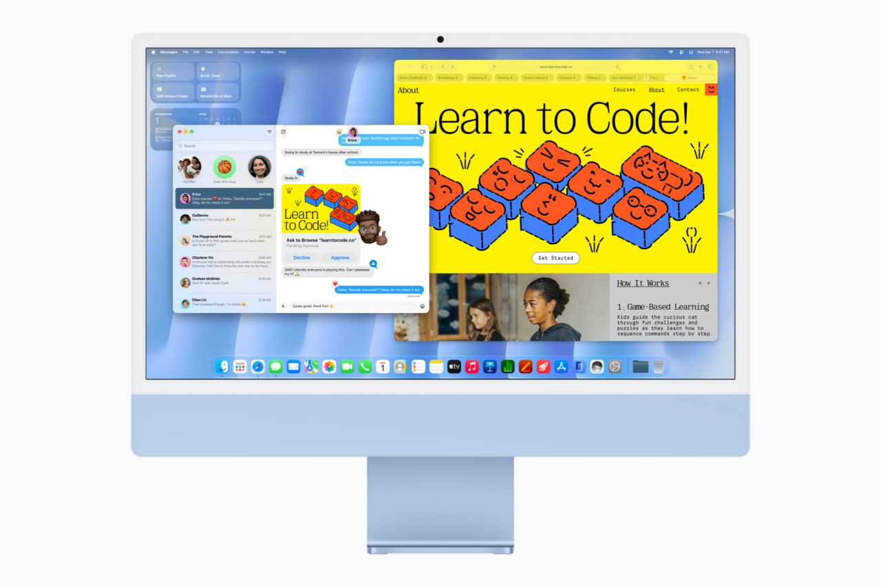 نمایشگر ۲۴ اینچی آی مک M6 با سیستم عامل macOS 27