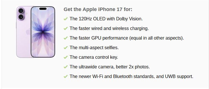  مقایسه iPhone 17e و iPhone 17